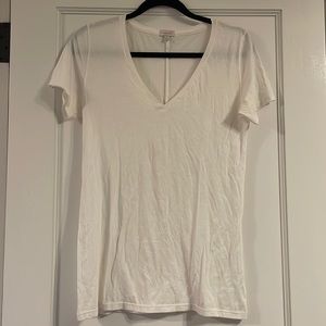 Cuyana white v-neck tee
